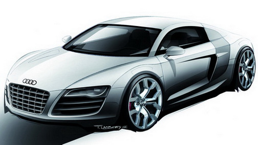 Audi R8 Electric (скица)
